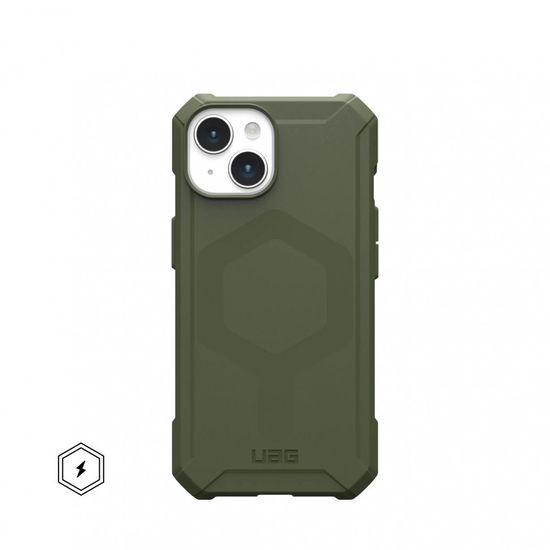 Чехол с поддержкой MAGSAFE UAG Essential Armor для iPhone 15 6.1", цвет оливковый (Olive Drab)