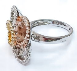 Ювелирное кольцо из серебра с позолотой