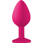 Средняя анальная пробочка с фиолетовым кристаллом Cutie Medium (8,2 см , розовый с фиолетовым) (Цвет: розовый с фиолетовым)