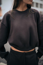Basit pamuklu sweatshirt - ZARA