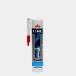 Герметик силиконовый санитарный, прозрачный, 260 мл, T LINE