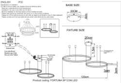 Люстра Crystal Lux FORTUNA SP123W LED BLACK