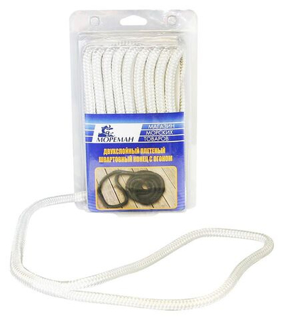 Плетеный швартовный конец, 12,7 мм x 7,5 м, белый (10255172)