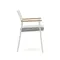 Bona Уличный стул из алюминия в белой отделке и массива тикового дерева