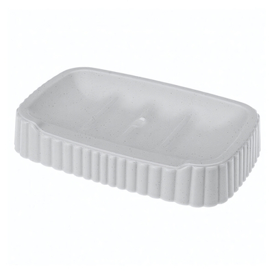 Мыльница "velvet" 138х87х25 мм (светло-серый флэк)