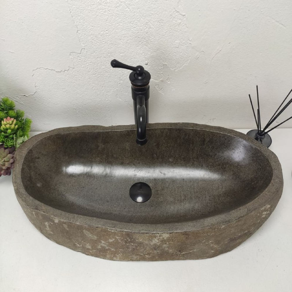 Раковина из речного камня RS-61908 (73*35*16)