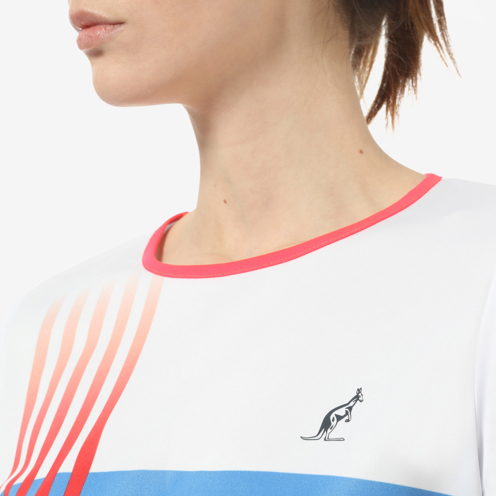 Женская теннисная футболка (dł. Рукава) Australian Ace Long Sleeve T-Shirt - bianco
