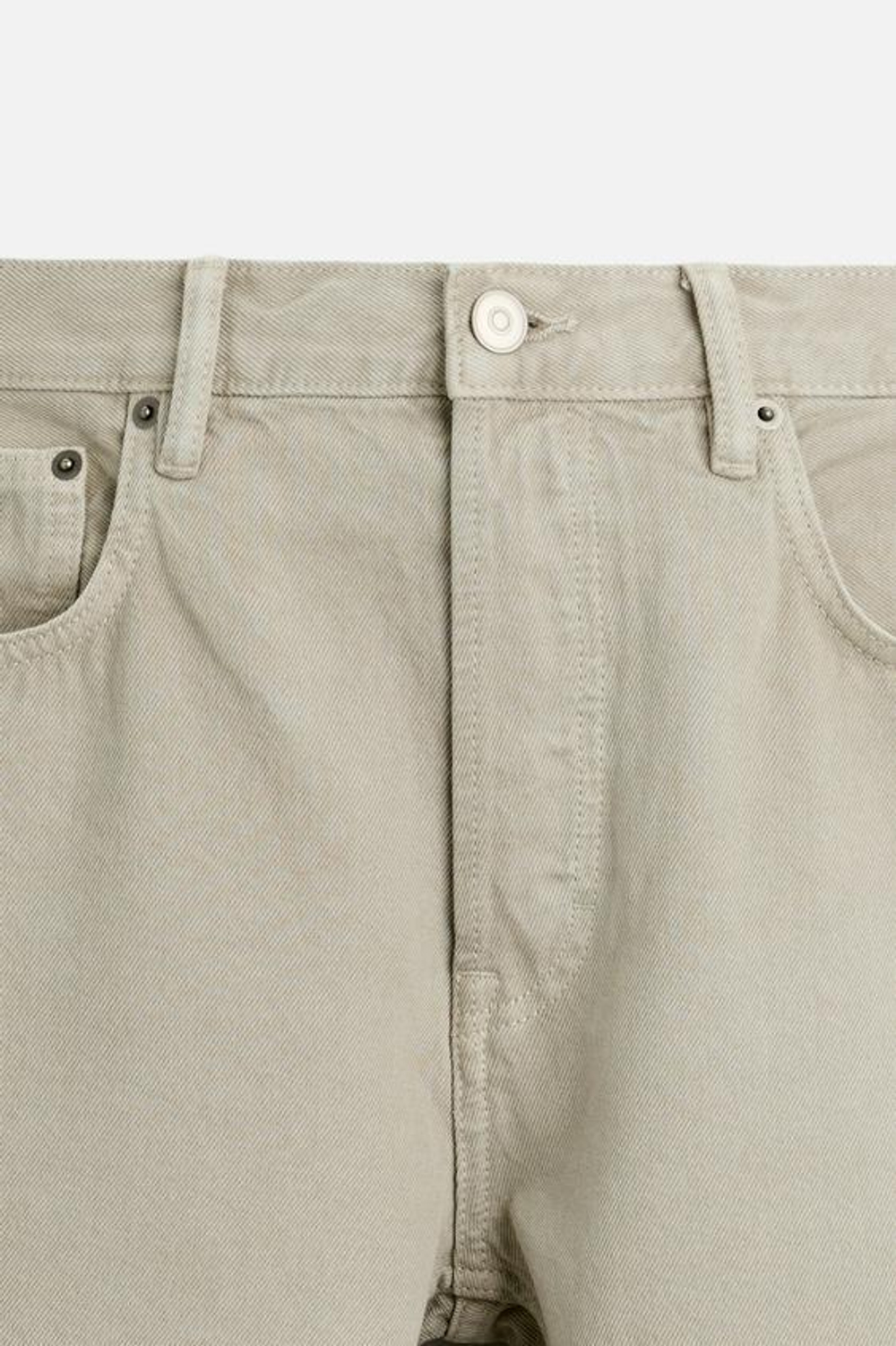 ZARA ДЖИНСЫ STRAIGHT-LEG, БЕЖЕВЫЙ