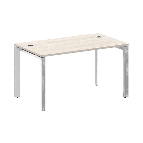 Onix Direct Lux Стол руководителя П-обр. м/к M-O.MP-SRR-3.8 Денвер Светлый/Нержавеющая Сталь/Хром 13