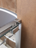 Душевой уголок Cezares LUX-A-FS-1-90-C-CR, 90х90х195, профиль хром, стекло прозрачное