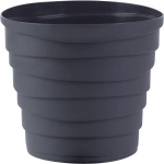 Кашпо для цветов пластиковое 0,9л d-13,2см «Бархан» Антрацит