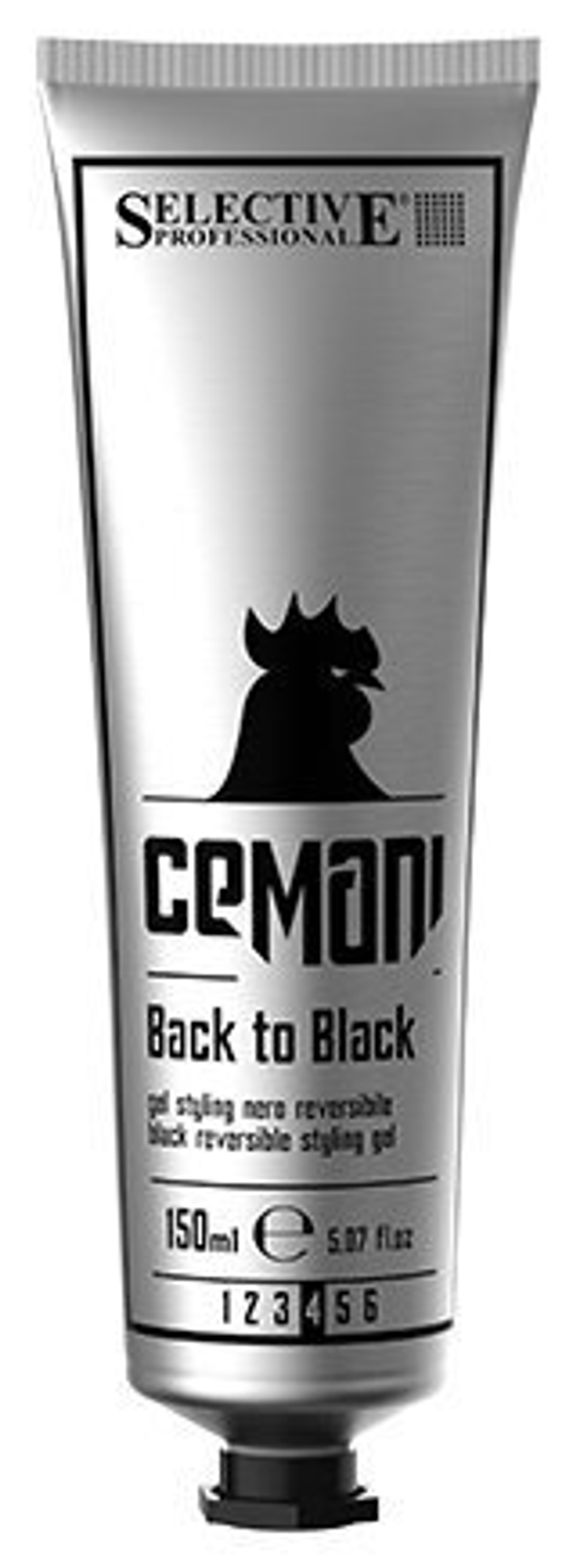 CEMANI Гель "Back to black" д/укладки со смываемым черным пигментом 150 мл.