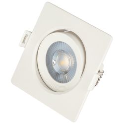 Светильник светодиодный встраиваемый ЭРА KL LED 21A-5 3K WH 5Вт 3000K квадратный поворотный белый матовый | Встраиваемые LED светильники