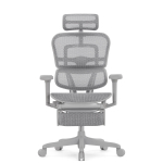 Кресло FALTO Ergohuman Ultra с подножкой ( серый каркас /сетка светлаяT-168-B2 Natural)