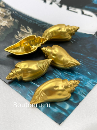 Пуговицы матовое золото Скиапар. в форме ракушки