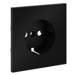 Накладка для розетки с заземлением, S70 (черный матовый)