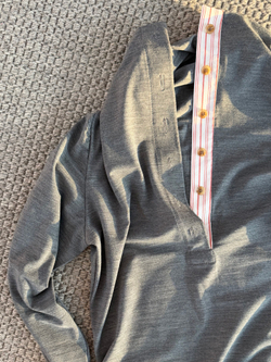 Лонг со стойкой серый шерстяной