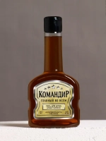 Гель для душа во флаконе коньяка «Командир», 250 мл, аромат