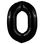 Шар фольгированный Цифра 0 101 см (Черный)