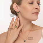 Подвеска из красного золота с агатом