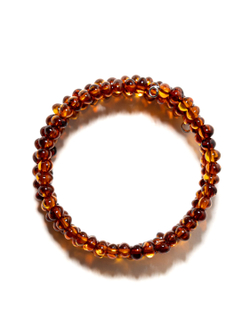 Браслет из цельного янтаря на гибкой проволоке. Калининградский натуральный янтарь
