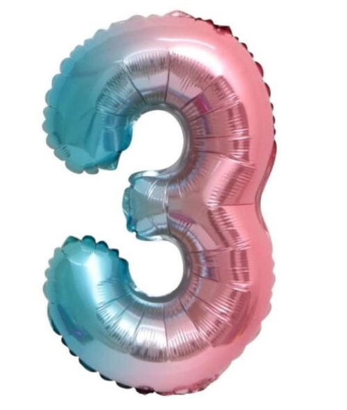 Шар цифра №3 Градиент