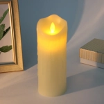 Сувенир с подсветкой «Свеча восковая - Небесная» 7,5*20 см - облита воском (работает от батареек 3 ААА)