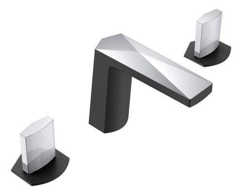 Boheme Смеситель врезной на 3отв. VENTURO черный-хром, ручка TOUCH