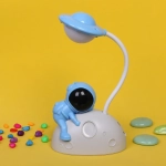 Светильник настольный «Cosmo-Любимая Луна» LED 28*11,5*7,5см USB 4v 3w, Бело-голубой