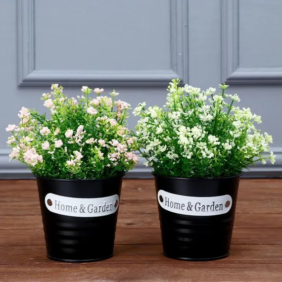 Бонсай в горшке "Трава в посыпке" 10*20 см, микс