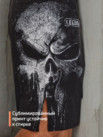 Шорты Legenda Череп Каратель черный