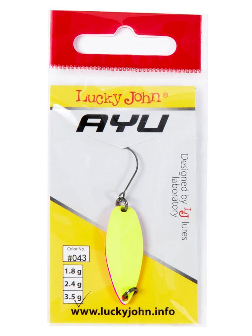 Блесна колеблющаяся Lucky John TR AYU длина 29мм/2.4г 006