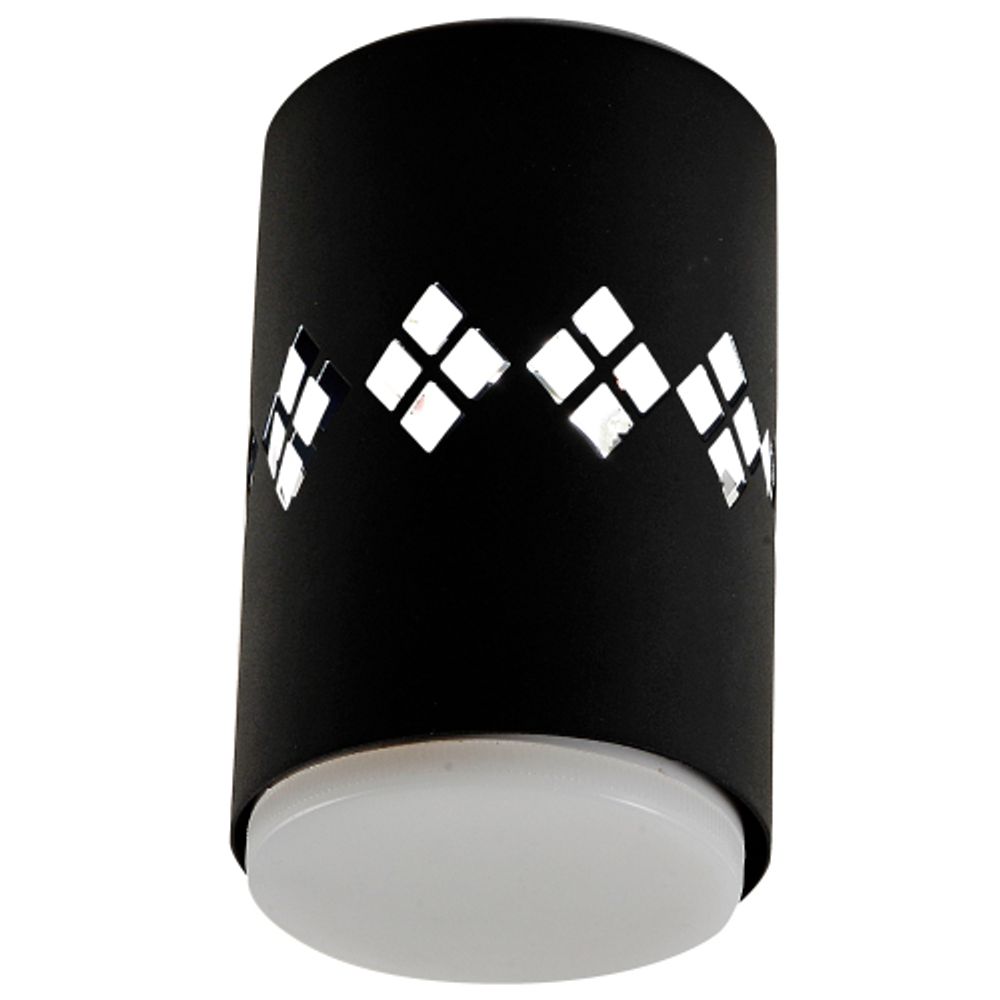Светильник накладной ЭРА OL10 LD GX53 BK под лампу GX53 со светодиодной подсветкой 1Вт черный | Накладные светильники