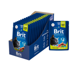 Пауч Brit Premium для взрослых стерилизованных кошек ягненок и говядина в соусе 85 г