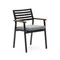 Bona Уличный стул из алюминия в черной отделке и массива тикового дерева