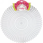 Салфетка плетеная 38см «Кружева» серебро