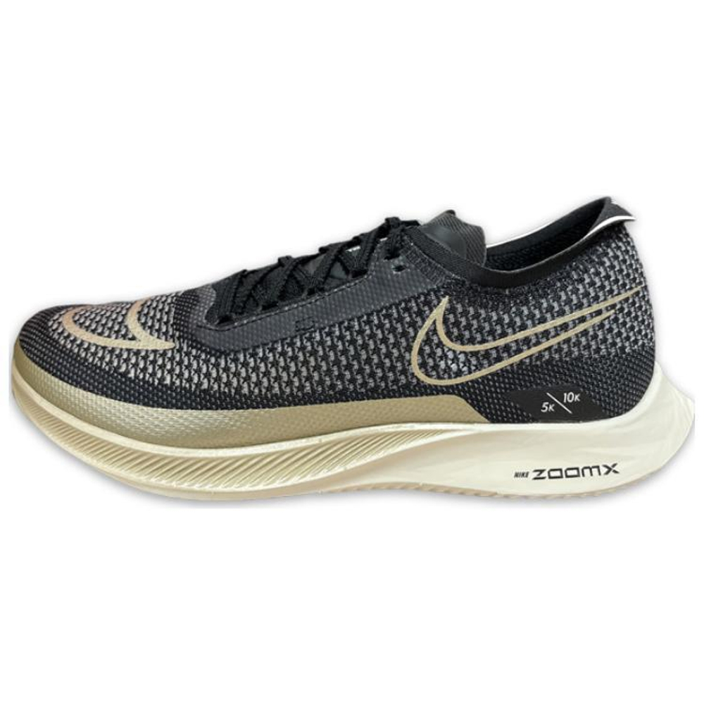 Nike ZoomX Streakfly comfortable and versatile shock absorption, non-slip, wear-resistant, waterproof and breathable low-cut carbon board cross-country running shoes for men and women with the same style of black gold