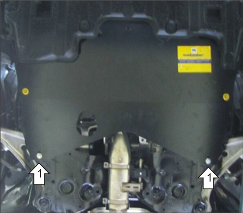 Защита картера Двигателя, КПП. 2 мм, Сталь. для Nissan Teana 2008-2014 MOTODOR.01443