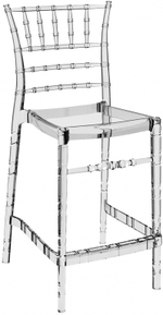 Стул прозрачный полубарный Siesta Contract Chiavari Bar 65, прозрачный