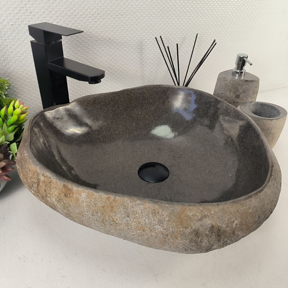 Раковина из речного камня RS-65466 45*41*15 0861