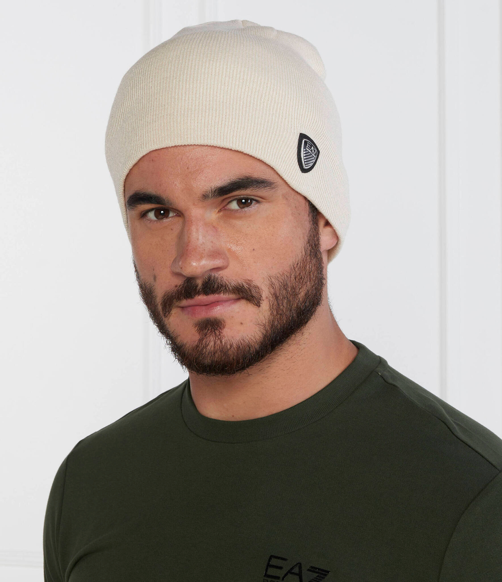 Шапка BEANIE EA7 - кремовый(240129 3F104)