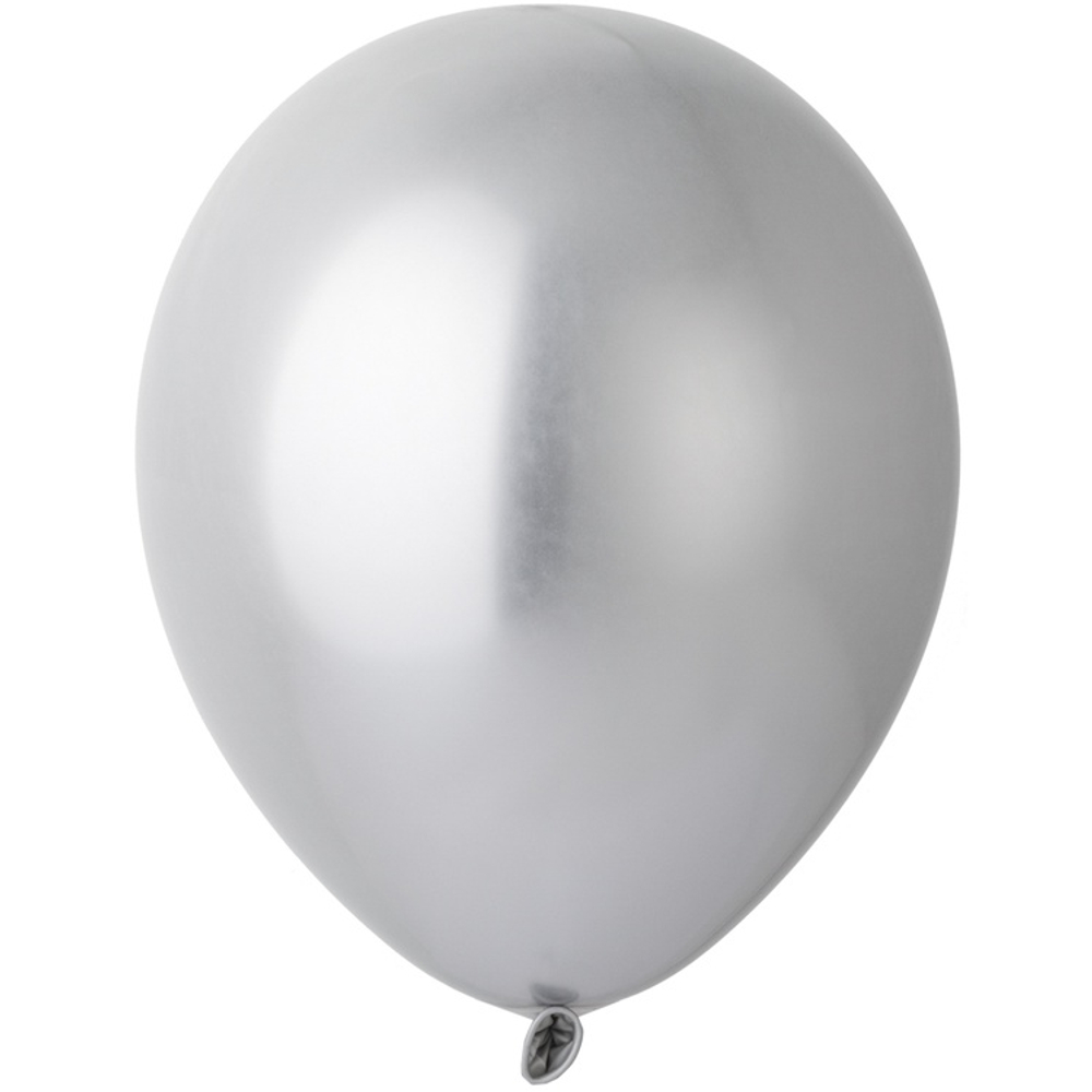 Шар латексный Хром 30 см (Серебро)