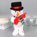 Музыкальная игрушка «Новогодний снеговик с гитарой» 14,5*20*40 см