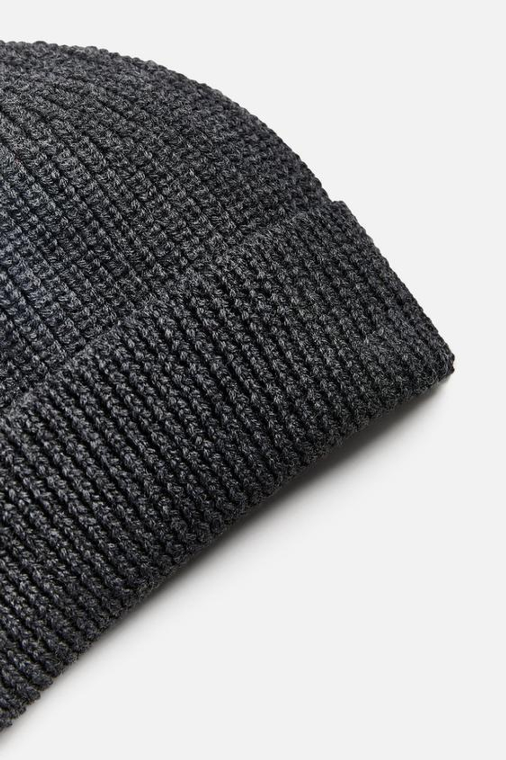 ZARA ШЕРСТЯНАЯ ШАПКА БИНИ, СЕРЫЙ С МЕЛАНЖЕВЫМ ЭФФЕКТОМ