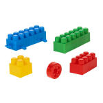 Конструктор блочный 130 элементов, контейнер 5544