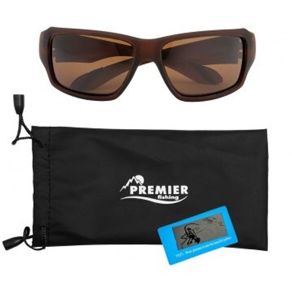 Очки PREMIER поляризационные в чехле (коричневый) PR-OP-1189-B