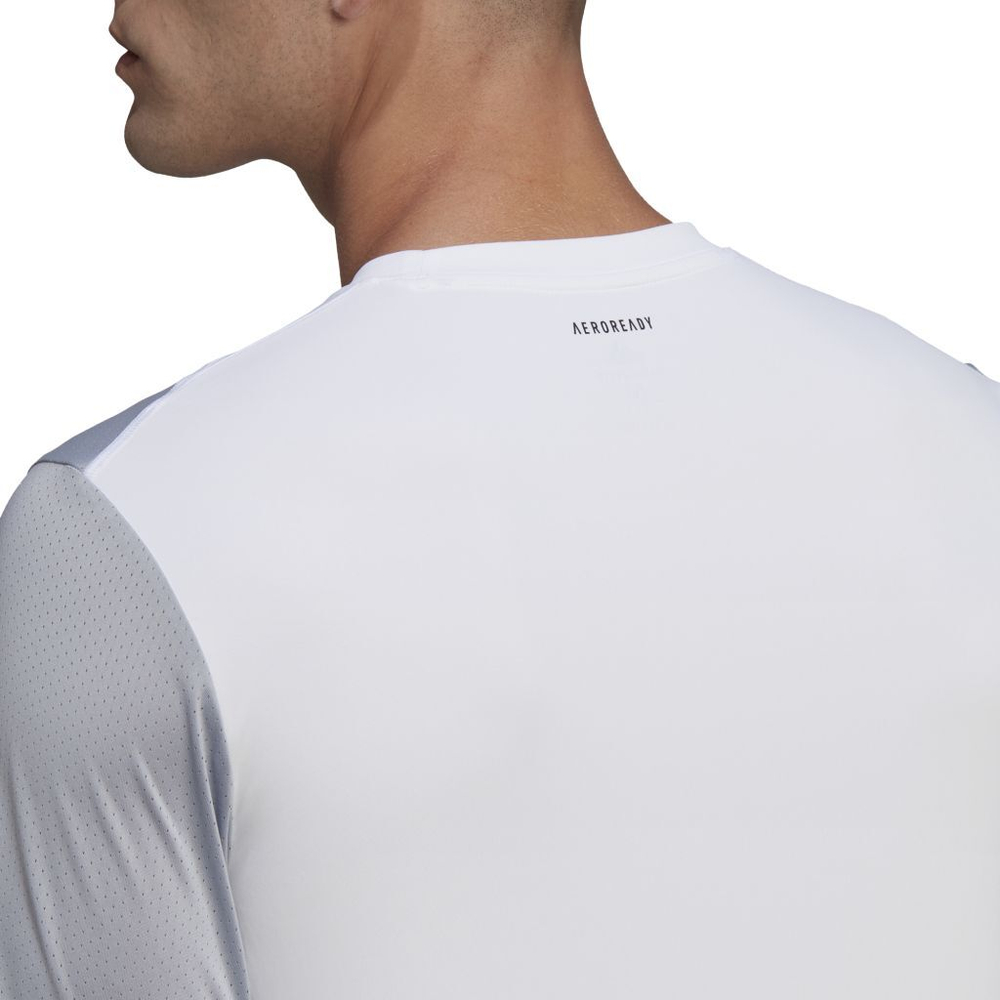 Футболка мужская теннисная Adidas Club Tee M - white/halo silver/black