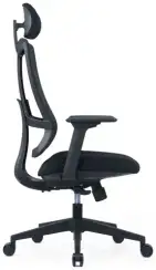 Кресло офисное Linz черный пластик черная сетка черная ткань