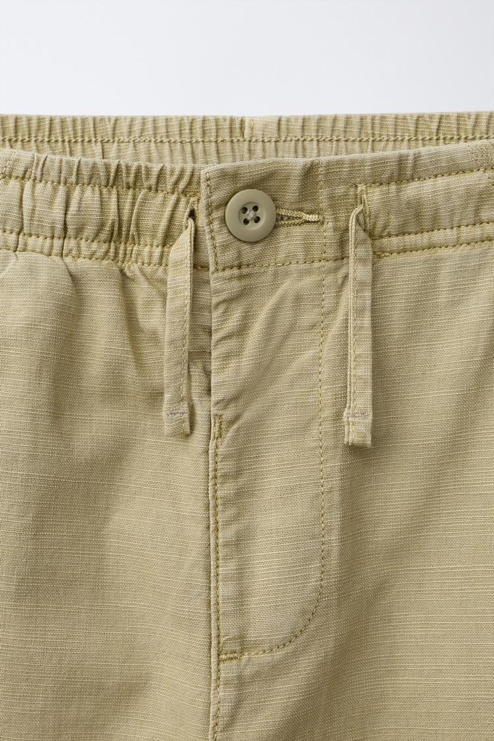 ZARA СТРУЯЩИЕСЯ ХЛОПКОВЫЕ БРЮКИ, ХАКИ