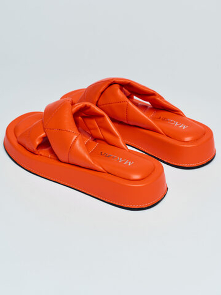 Сандали дутики оранжевые